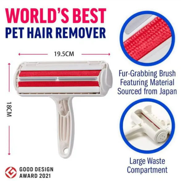 Reusable Pet Hair Remover Roller - Easy Fur & Lint Cleaner